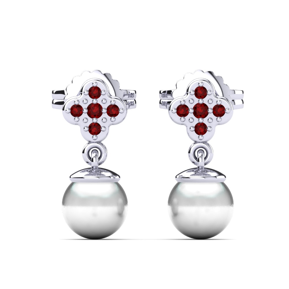 Boucle d'oreille femme Kaylonni Rubis