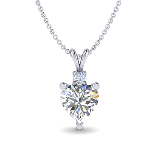 Colgante Olga Oro blanco 585 & Diamante