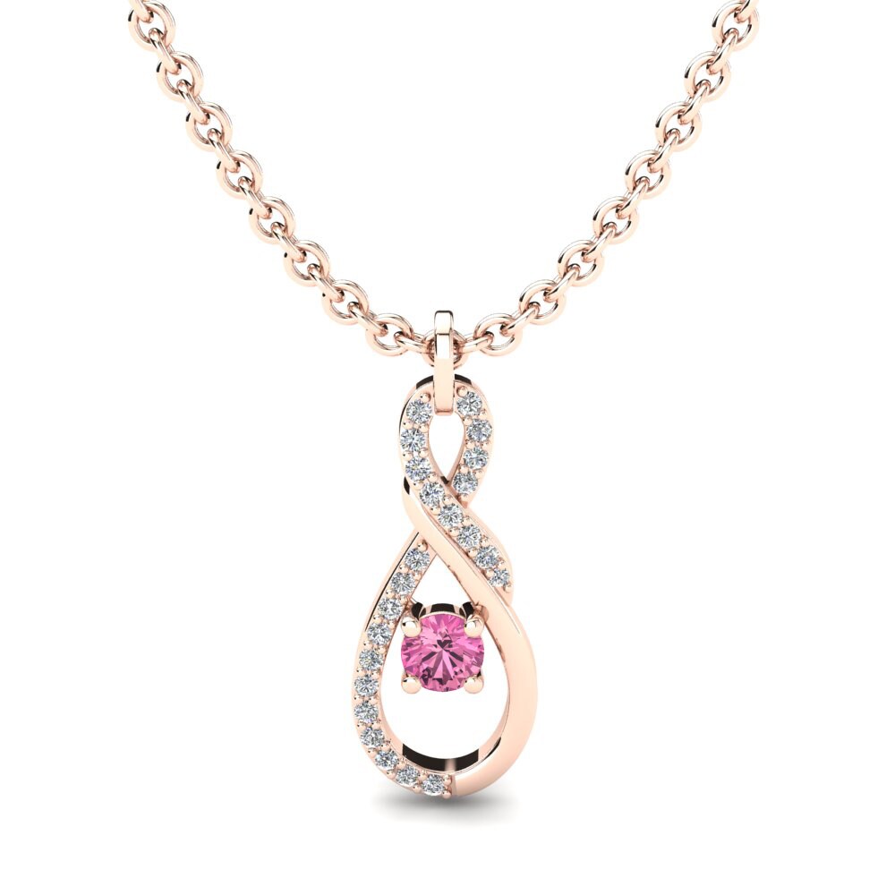 Roze Toermalijn Dames Hanger Griselda
