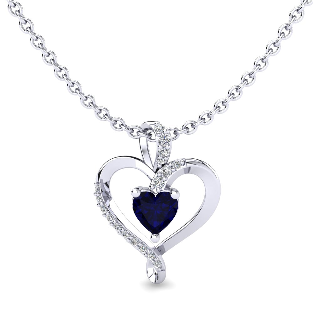 Heart Sapphire Necklaces