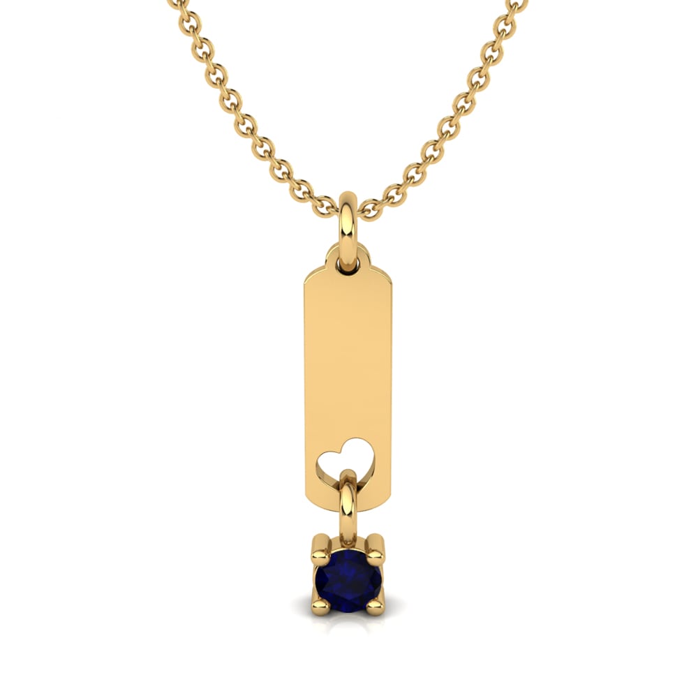 Donker Blauwe Zirkoon Dames Hanger Edona