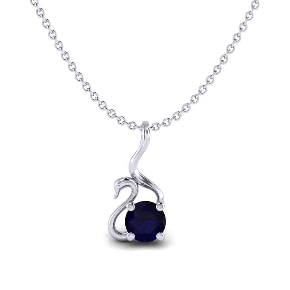 Donker Blauwe Zirkoon Dames Hanger Arlinda