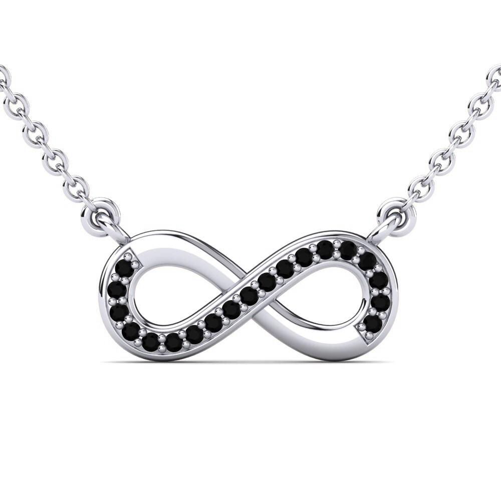 Infinity Black Diamond Necklaces