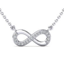 Infinity White sapphire Necklaces