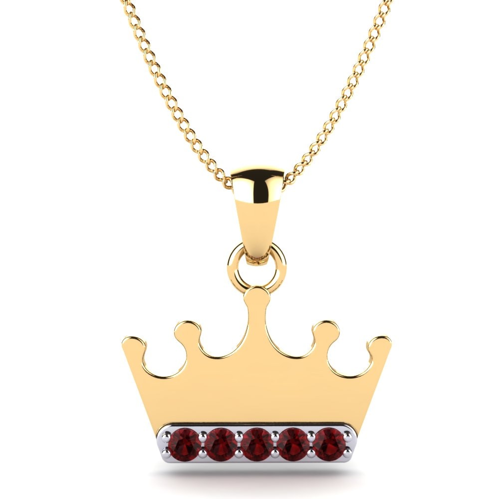 Collares 18k Oro Amarillo/Blanco Granate Símbolos