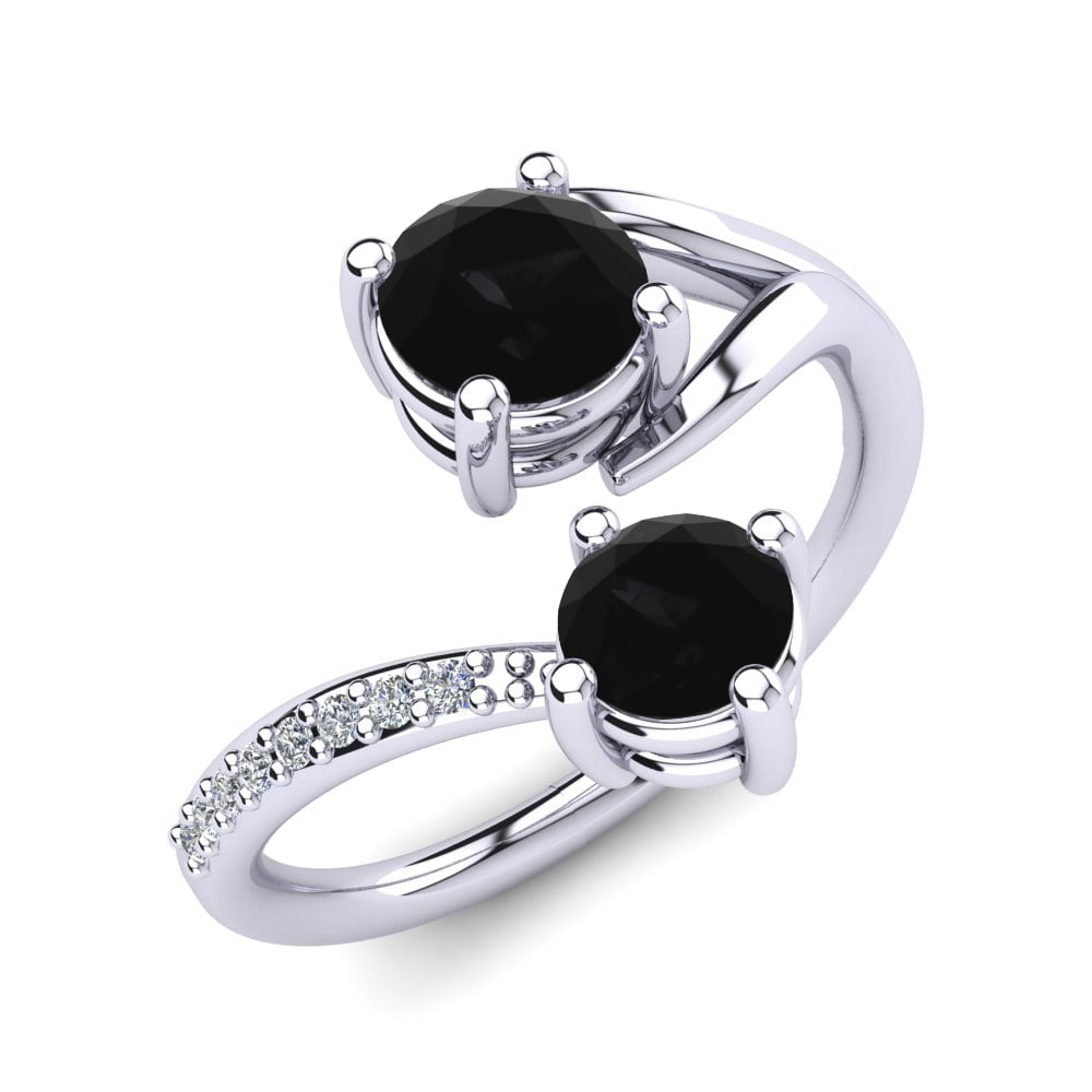 Onyx Noir Bague de fiançailles Prudencia