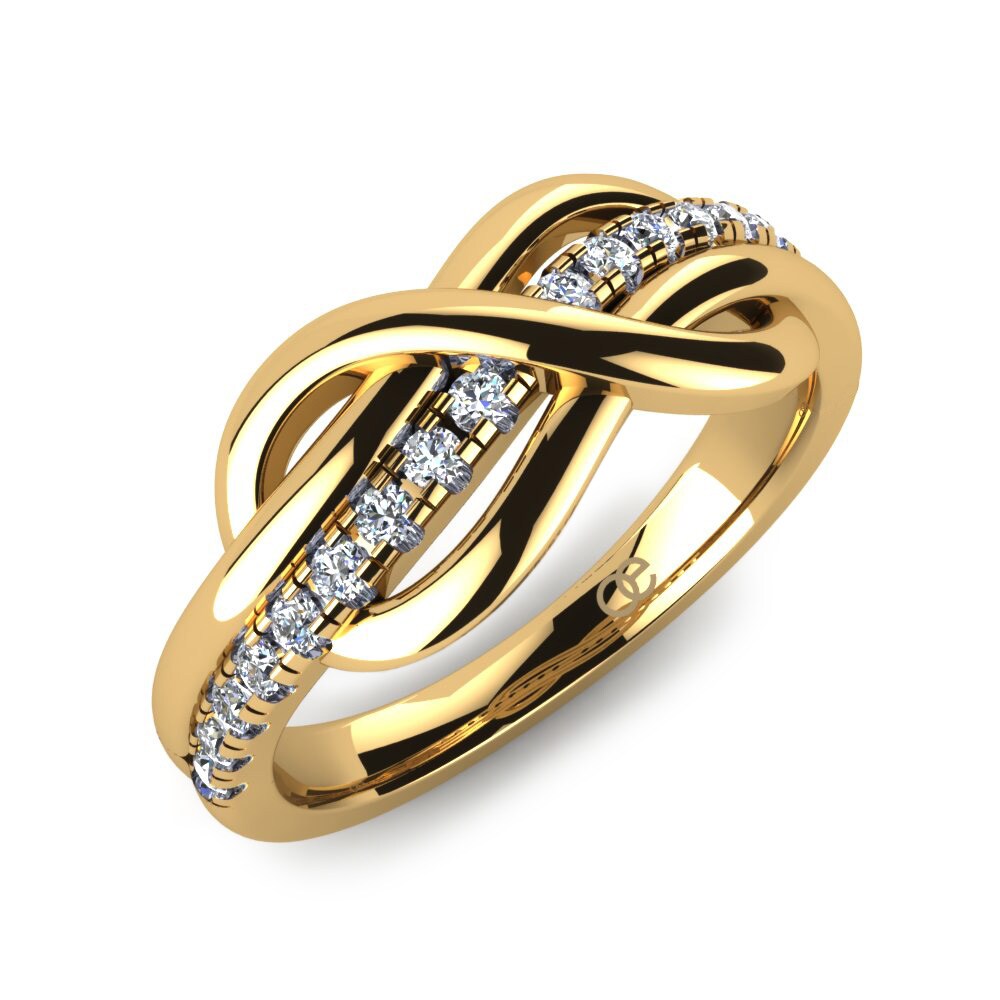 Kayce Colour Compre GLAMIRA Anillo Kayce en corte Redondo 0.2304 Quilates 18k Oro ...