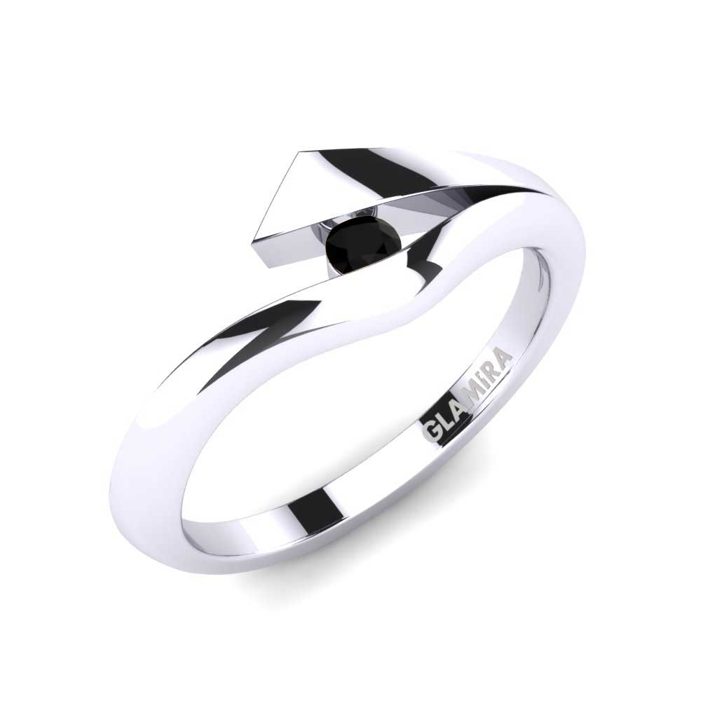 Black Onyx Engagement Ring Evie