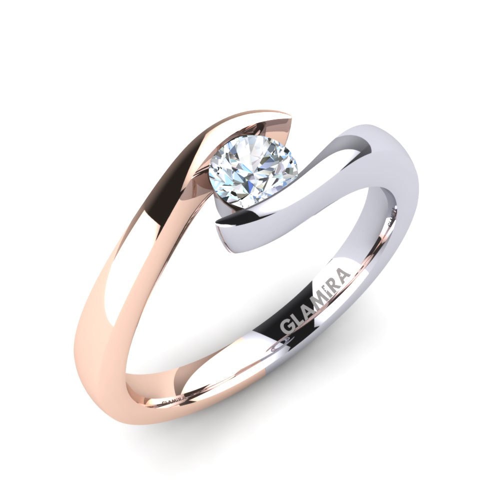 18k White & Rose Gold Engagement Ring Tonia