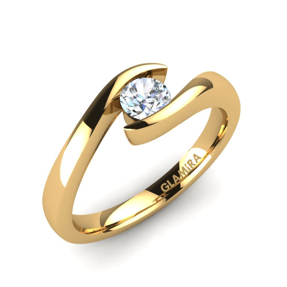 Tension Engagement Rings Tonia 585 Yellow Gold Diamond