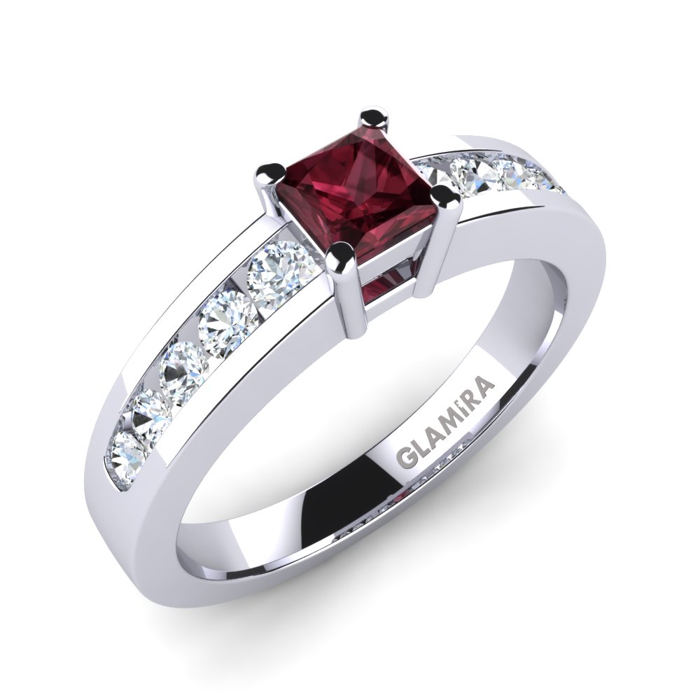 Garnet Engagement Ring Kate 0.4 crt