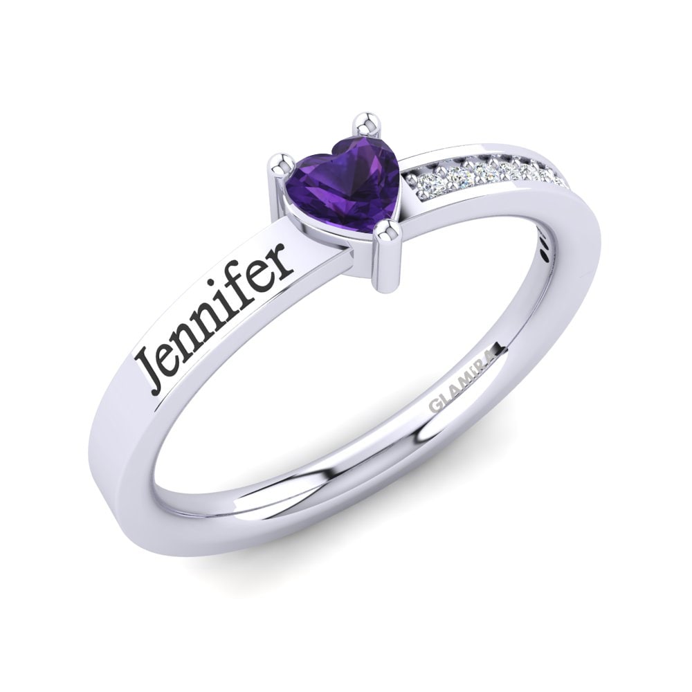 Heart Amethyst Ring Quanika
