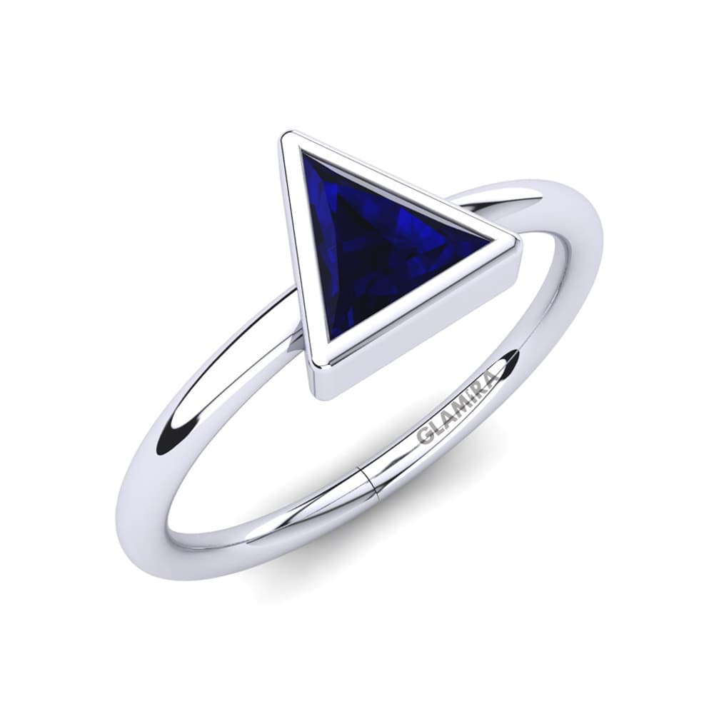 950 Palladium Sapphire Knuckle Ring Rhodon