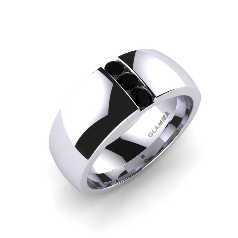Tension Engagement Rings Vypress 585 White Gold Black Diamond