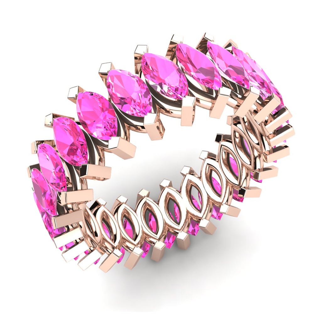 Or rose 14k Tourmaline Rose Bague Messina