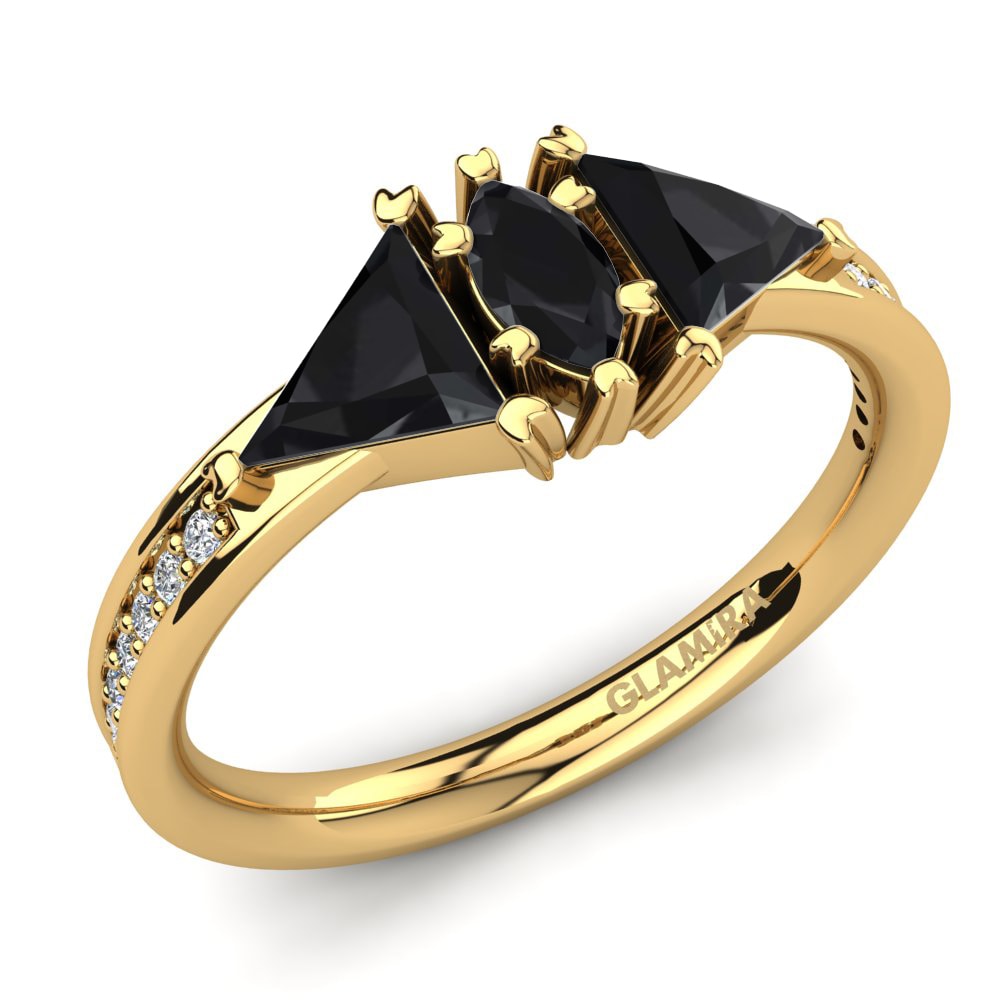 18k Oro Amarillo Anillo de compromiso Skyros