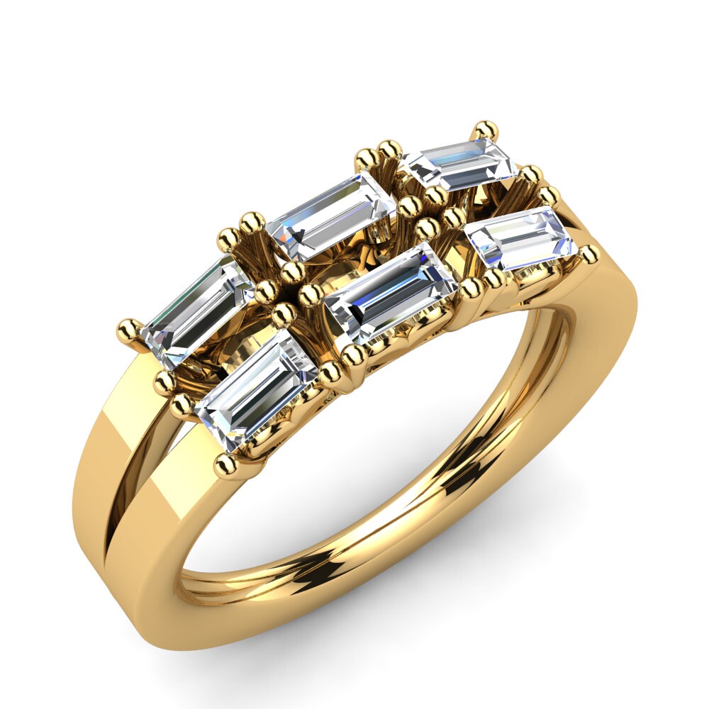 Diamant-saffier Ringen Sonne