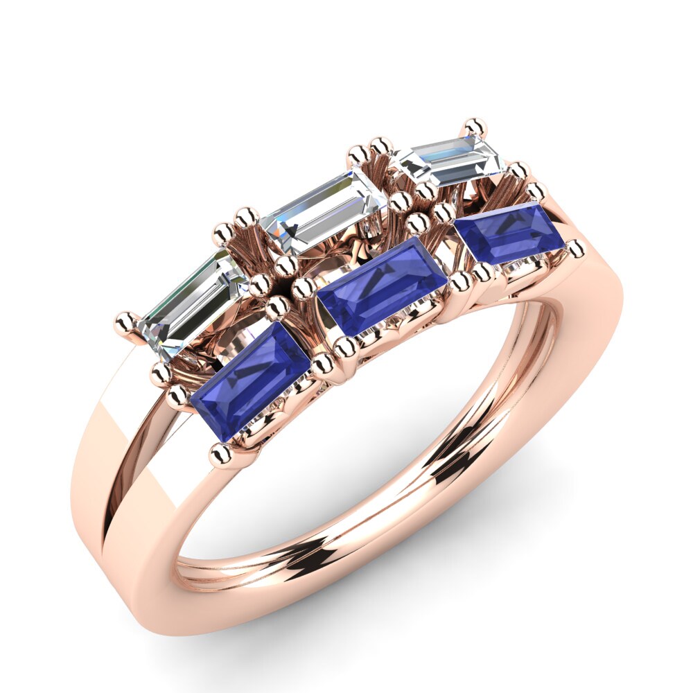 14ct Rose Gold Tanzanite Ring Sonne
