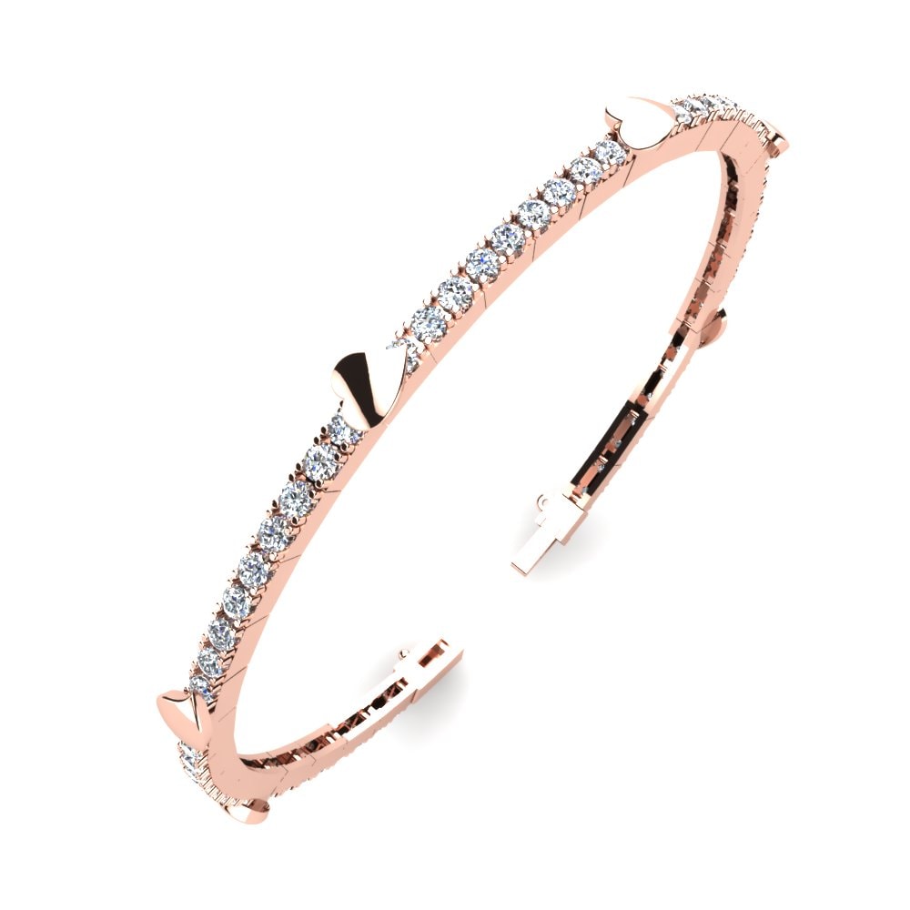 Rotgold 585 Labor-gezüchteter Diamant Damen armband Eden