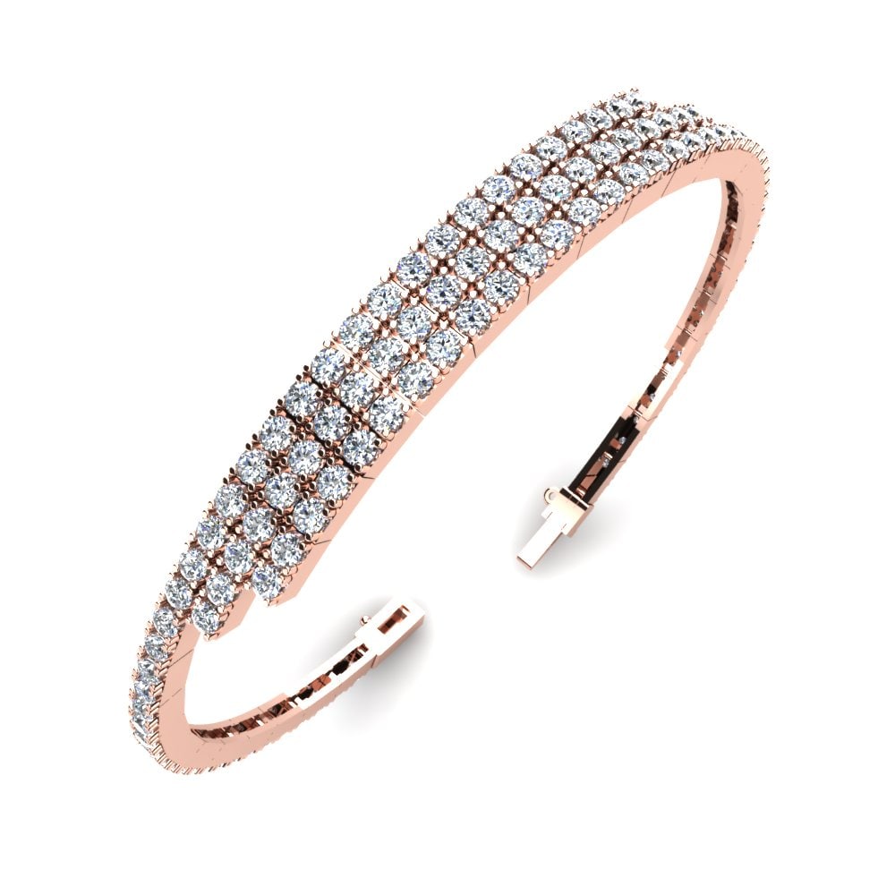 Rotgold 585 Labor-gezüchteter Diamant Damen armband Liza