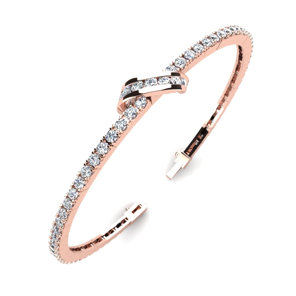 Rotgold 585 Labor-gezüchteter Diamant Damen armband Kiowa