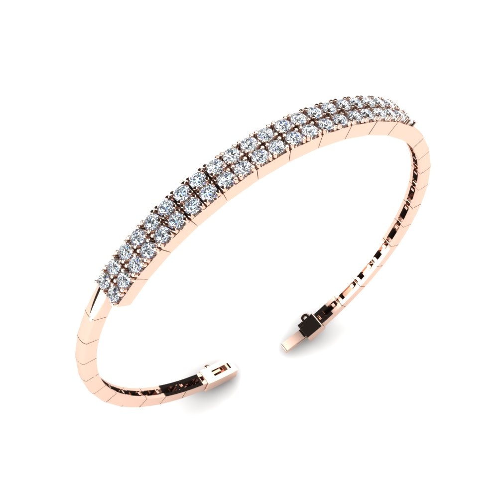 Rotgold 585 Labor-gezüchteter Diamant Damen armband Thelasar
