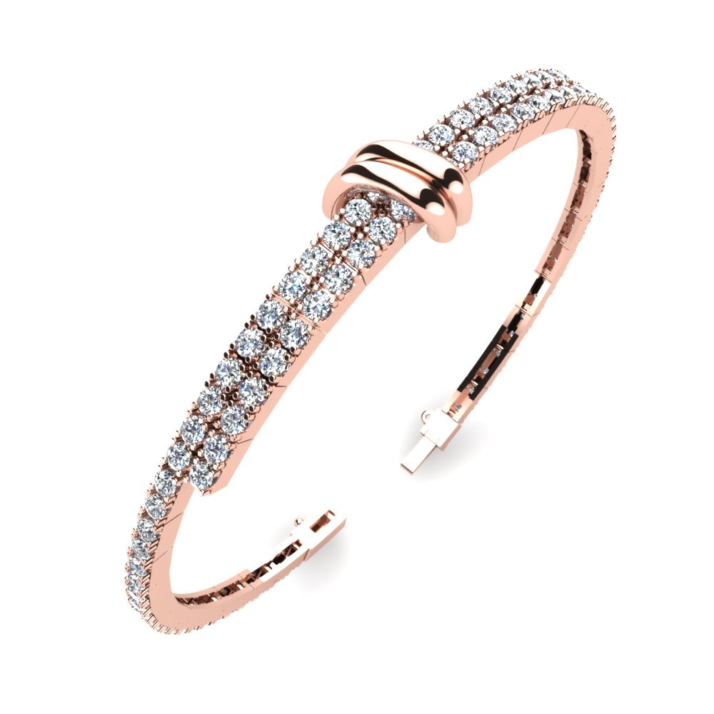Rotgold 585 Labor-gezüchteter Diamant Damen armband Vils