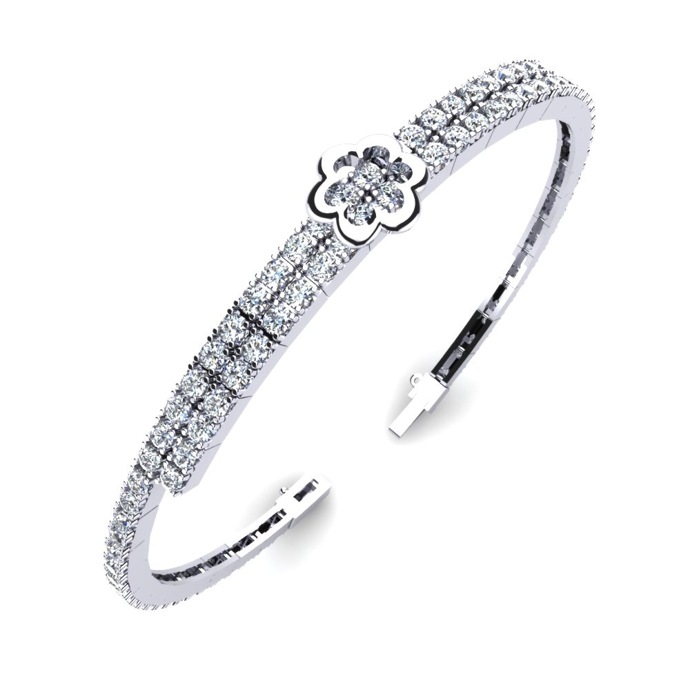 9k White Gold Women's Bracelet Rhine