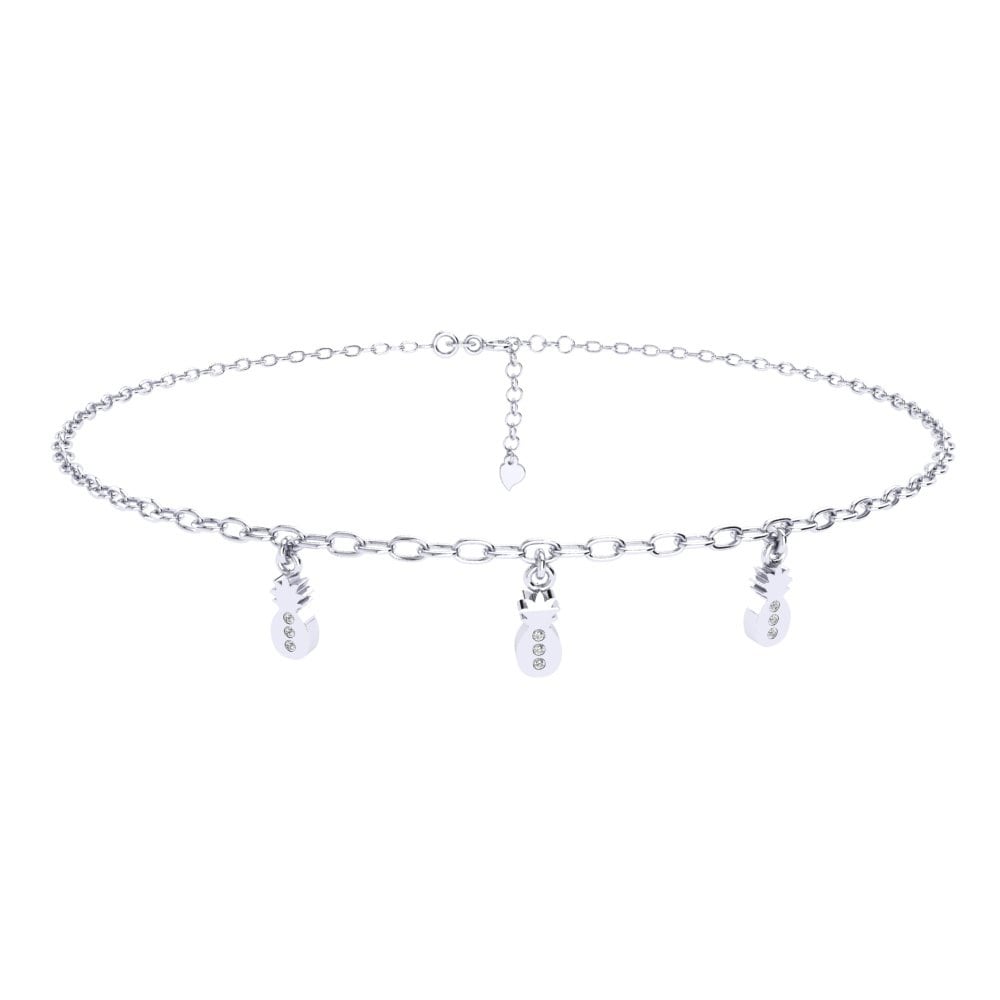 White sapphire Anklet Talaith