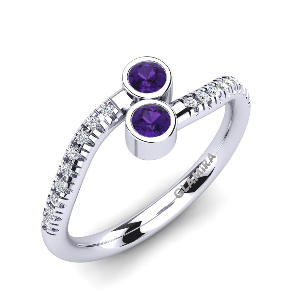 Amethyst Engagement Ring Themis