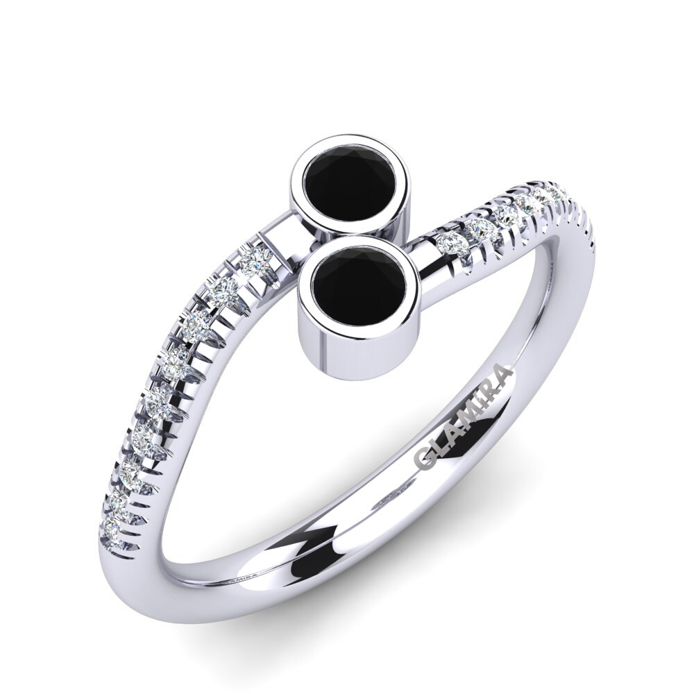 Onyx Noir Bague de fiançailles Themis