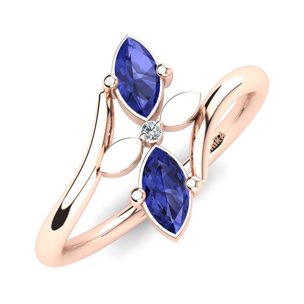 14ct Rose Gold Tanzanite Ring Tinka