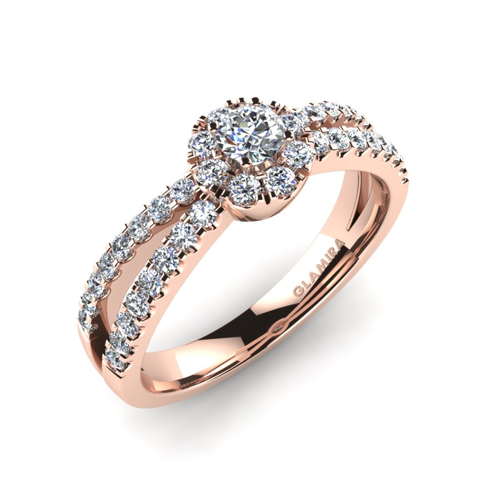 9k Rose Gold Engagement Ring Victoria