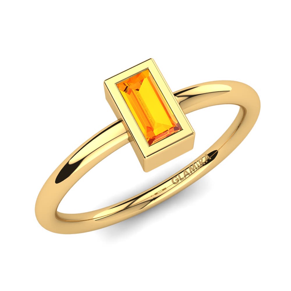 14k Yellow Gold Citrine Knuckle Ring Vitalis