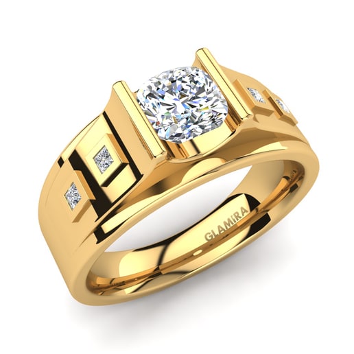Men's Ring Vito 585 Yellow Gold & Diamond