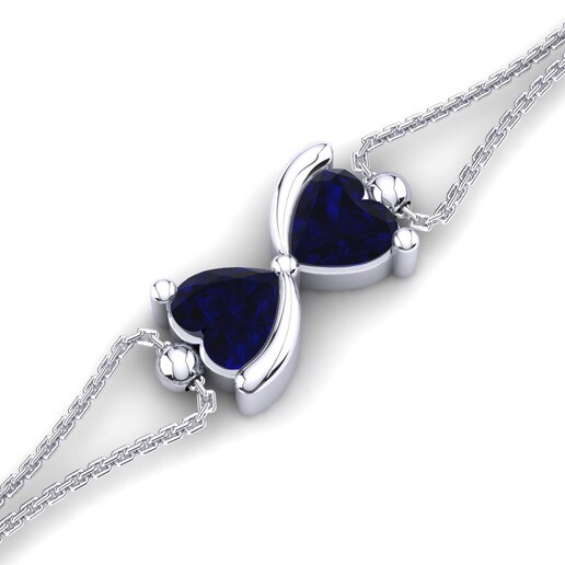 Bracelet Soheila 950 Palladium & Sapphire (Lab Created)