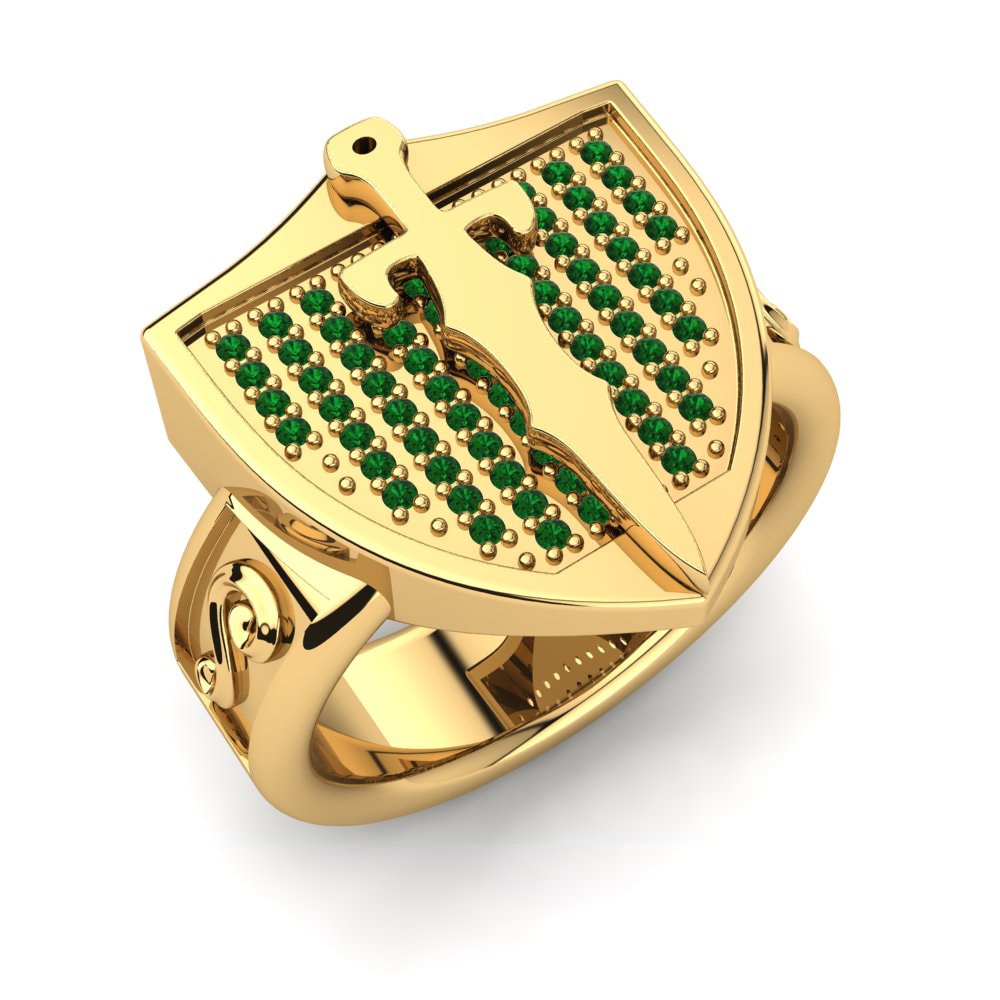 Groene Zirkoon Heren ring Wulfgar