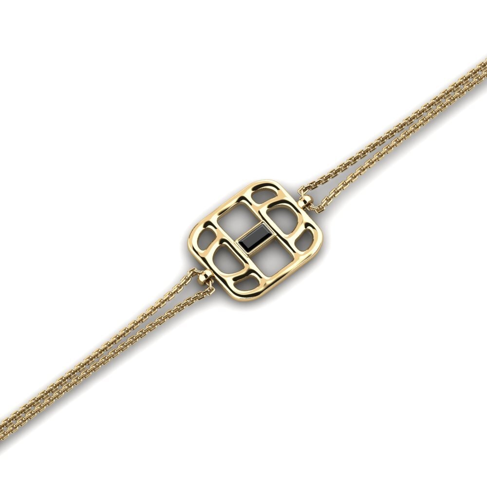Baguette Black Diamond Women's Bracelet Abberoyko