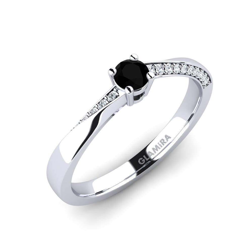 Black Diamond Engagement Ring Abella 0.16 crt