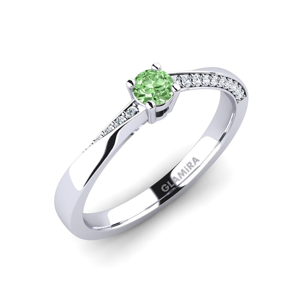 Green Diamond Engagement Ring Abella 0.16 crt