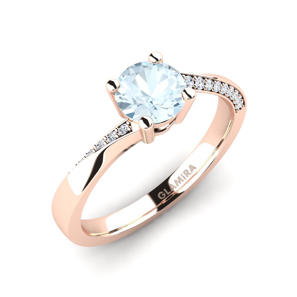 14ct Rose Gold Engagement Ring Abella 0.8 crt