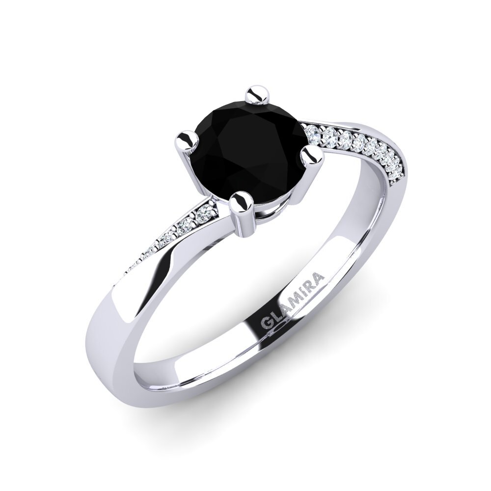 Black Diamond Engagement Ring Abella 0.8 crt