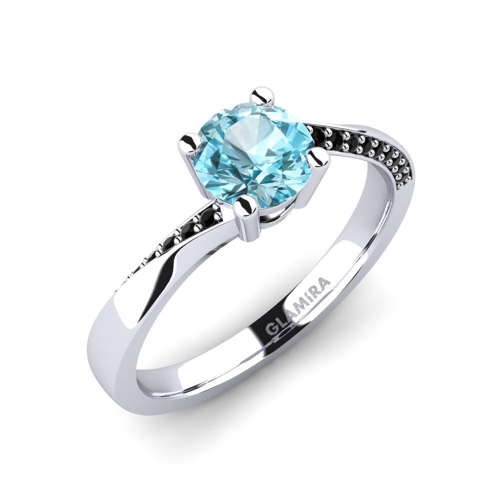 Circón Azul Anillo de compromiso Abella 0.8crt