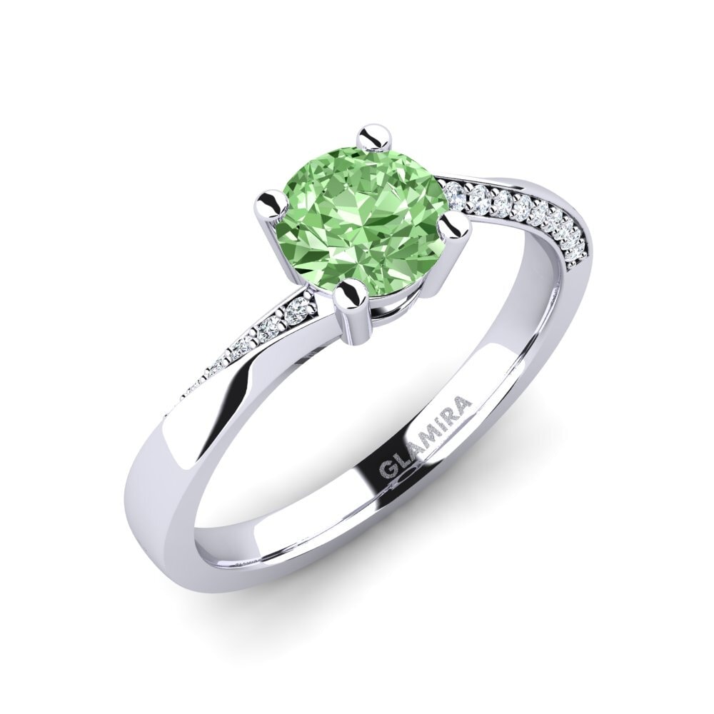Green Diamond Engagement Ring Abella 0.8 crt