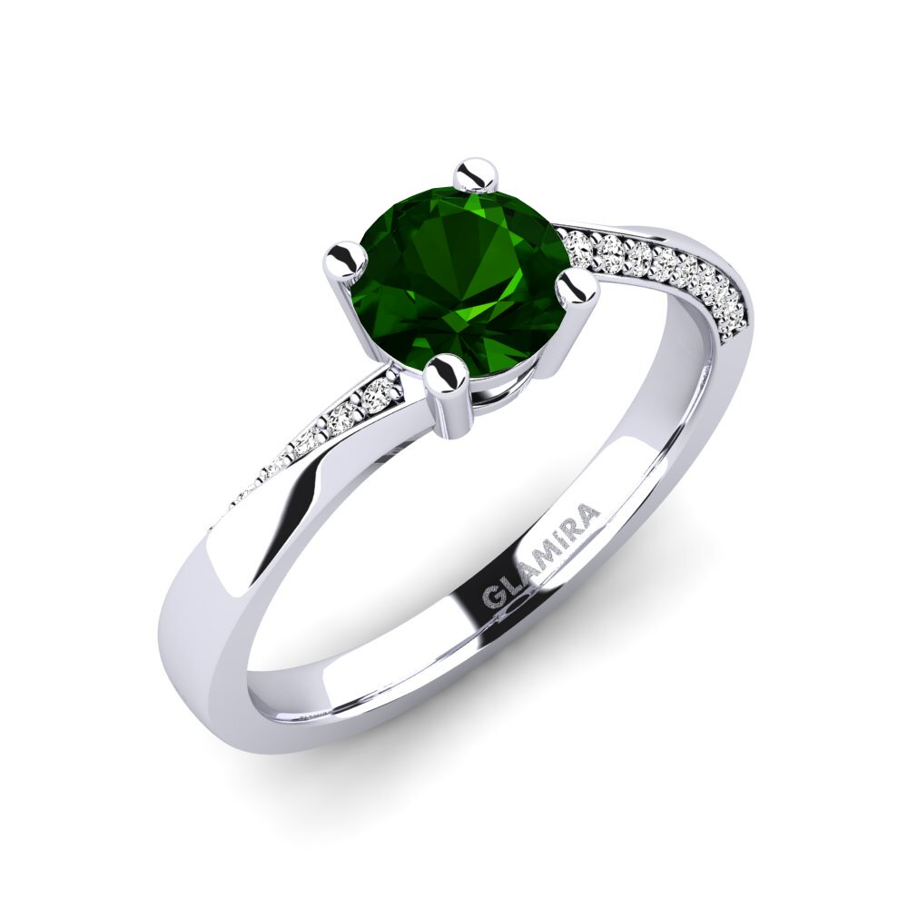 Green Tourmaline Engagement Ring Abella 0.8 crt