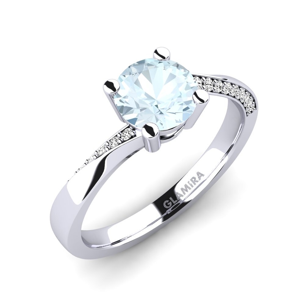 Aguamarina Anillo de compromiso Abella 1.0 crt