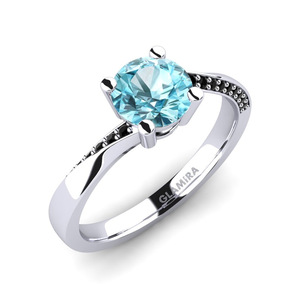 Circón Azul Anillo de compromiso Abella 1.0 crt