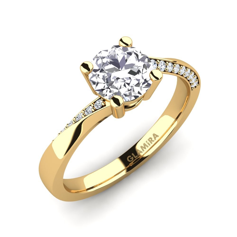 Gelbgold 585 Verlobungsring Abella 1.0 crt