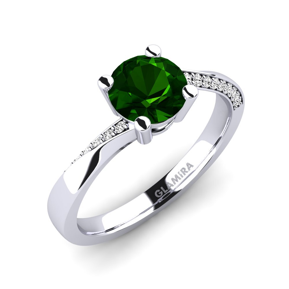Green Tourmaline Engagement Ring Abella 1.0 crt
