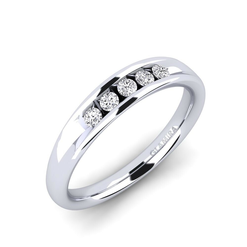3 & 5 Stones Engagement Rings GLAMIRA Abent 585 White Gold Diamond